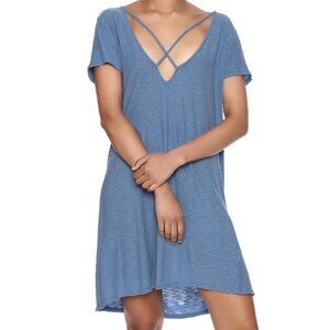 𝅺michelle by Comune Blue Teviston Riviera T-Shirt Dress Size Small